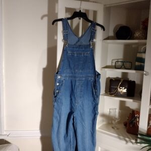 The Gap Blue acid wash denim overalls